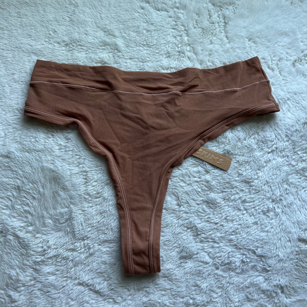 SKIMS Fits Everybody T-String Thong Sienna Brown PN-THG-1635 Women's 2X NEW